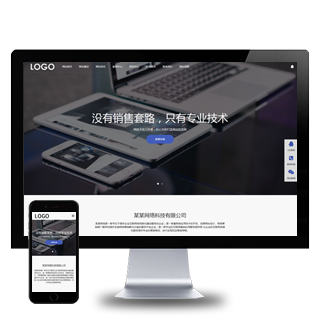 响应式网络科技网站建设SEO优化公司织梦企业模板(自适应手机端)